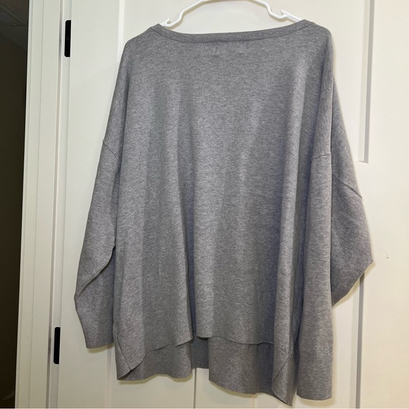 Old Navy Women’s Plus Size Grey Knit Sweater Size 3X Long Sleeve Light Weight - Picture 3 of 6